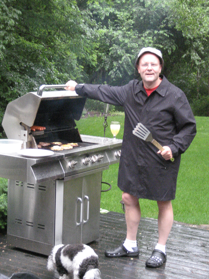 Most people don't BBQ in the rain?  