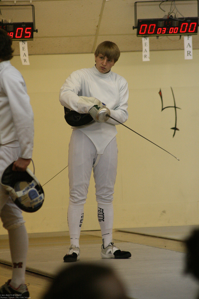 Mission Fencing  ~~  ot sure how he got into this sport?   He does enjoy it.