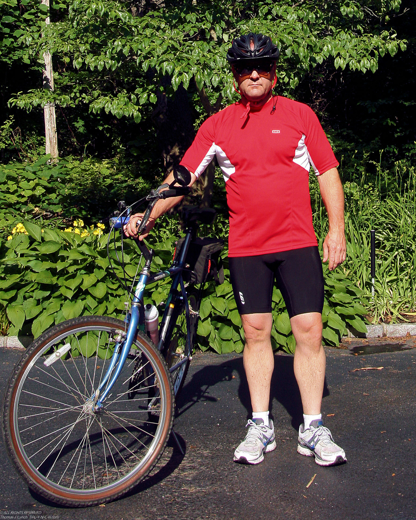 Thomas in June 2011 - finished 10 mile bike ride  ~~  we both have been losing a little weight and working out a bit?