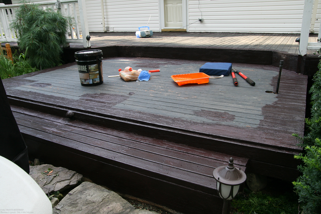 working on the deck  ~~  