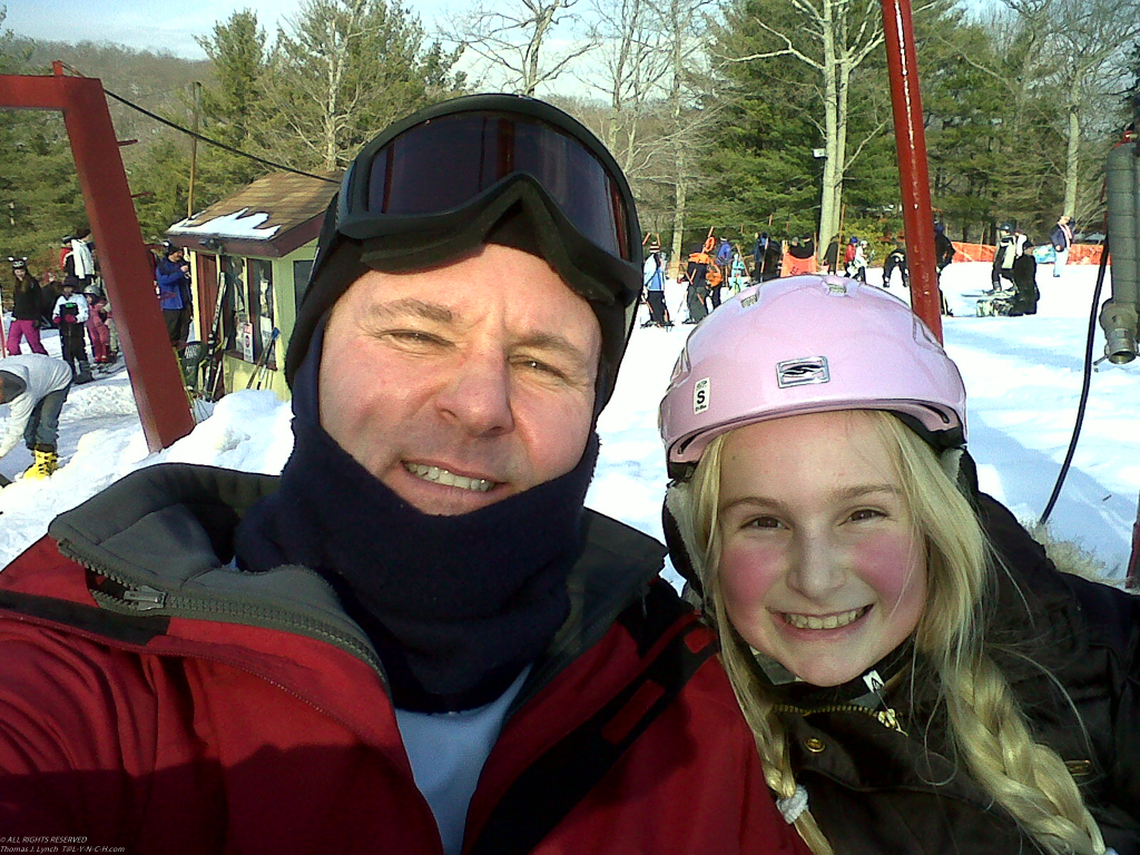 Dad and Mary - she REALLY got good on this trip.....up to the top of the Blue SQ slopes!  ~~  Tuxedo Ridge/Sterling Mtn Ski vaca. 2011