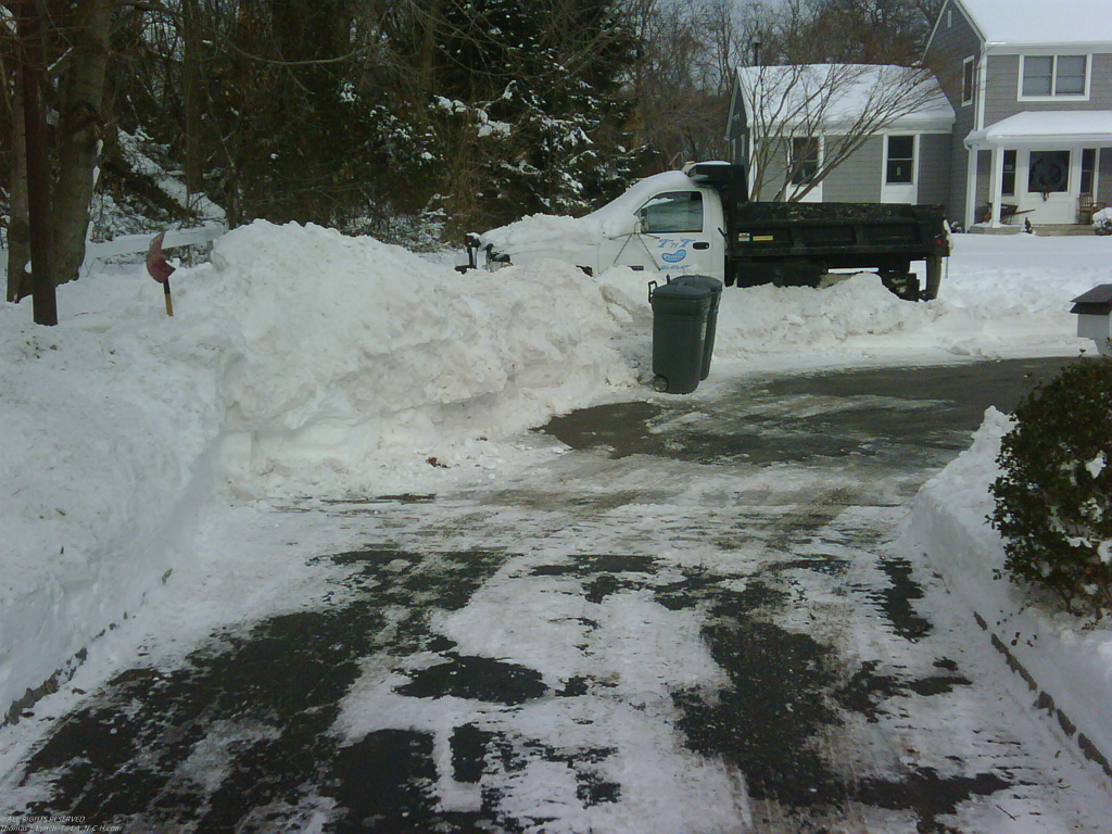 town plowed me in and left the plow for 3 days.  ~~  