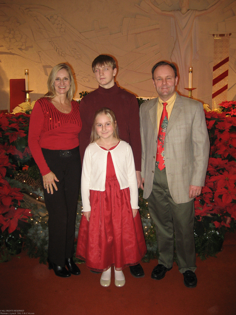 Christmas Mass 2010  ~~  Quin is home sick with a 101 degree fever.