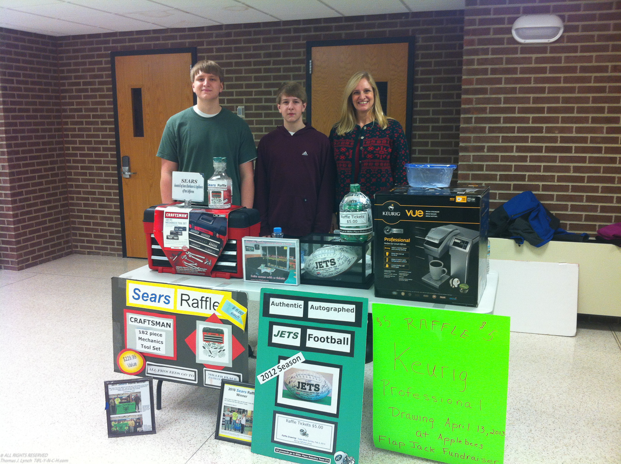 The Raffle Family  ~~  Hawking the wares for Team 514 FIRST Robotics Club