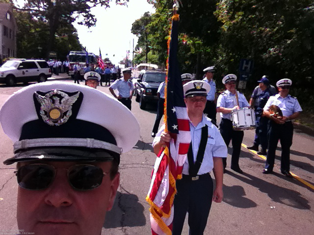 USCG Aux in the Port Jeff 4th of July Parade   ~~  Happy 236th B-day USA!