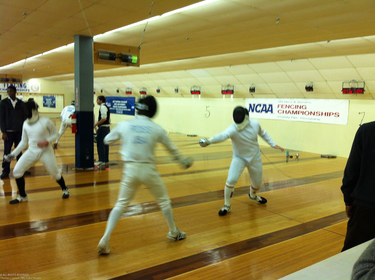 Dan at Fencing Tournement at our local club Mission Fencing.  ~~  made it through the pools and was up against a Ranked player to make the final 8 to get ranked.......next time, Danny!