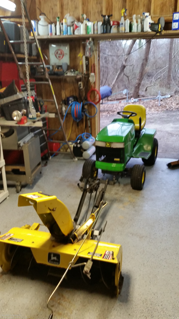 Spring 2015, 25 gals of gas this winter.   ~~  OFF comes Johnny's snowthrower