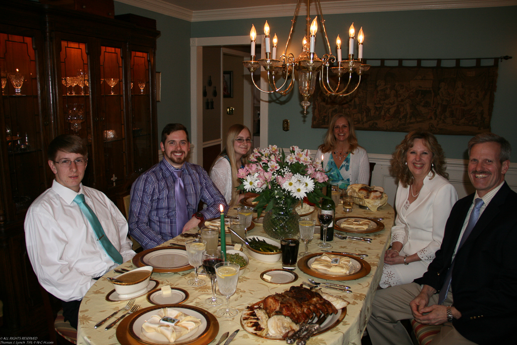 Had the Gehrke's over for Easter - a lot of fund and great food!  ~~  their Conner and our Daniel where at college.