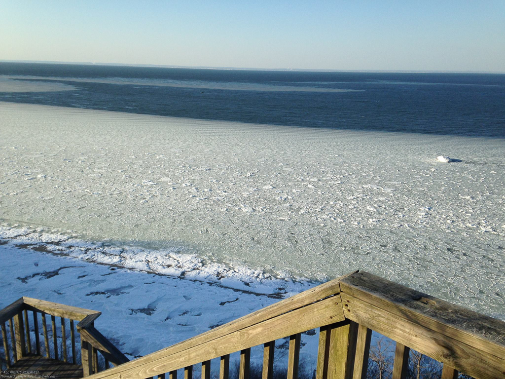 no words but cold.  The Long Island Sound is frozen!    ~~  26 degrees to freeze salt water, 6 foot riase and fall tide and 3 plus knots of current at peak and its still freezing!!!!  Like solid slush.