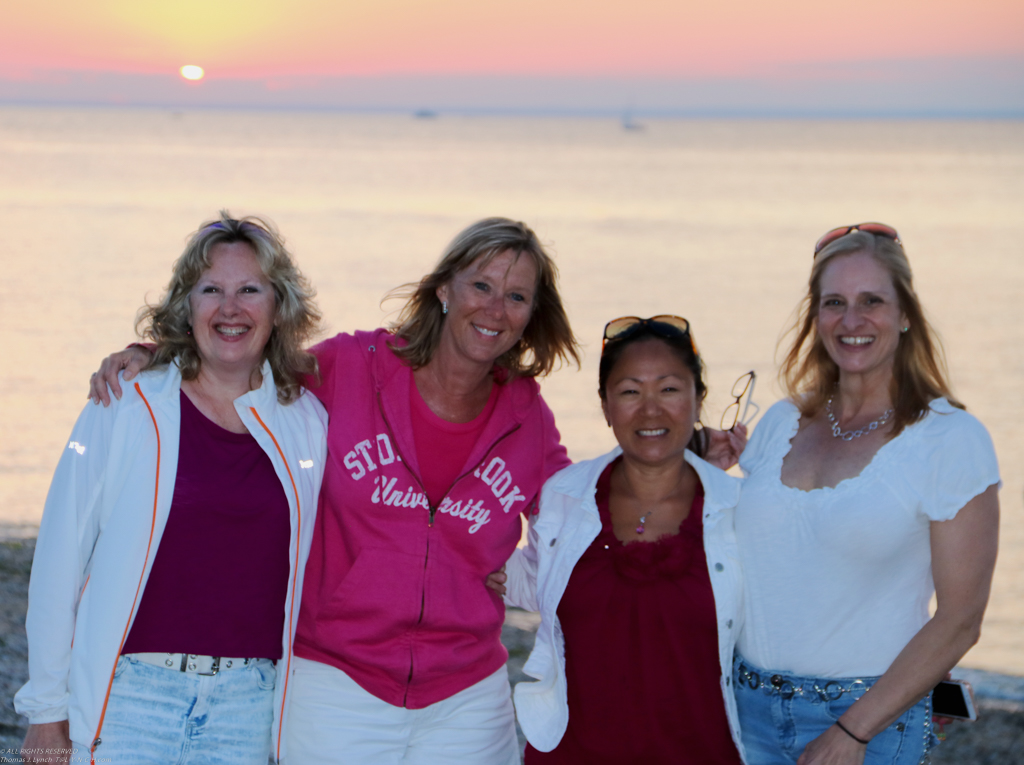 Friday Night at Cedar Beach with friends  ~~  Joanne, Merrill, Michele, Gret