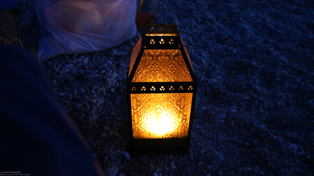 Friday Night at Cedar Beach with friends  ~~  The lantern of fun!