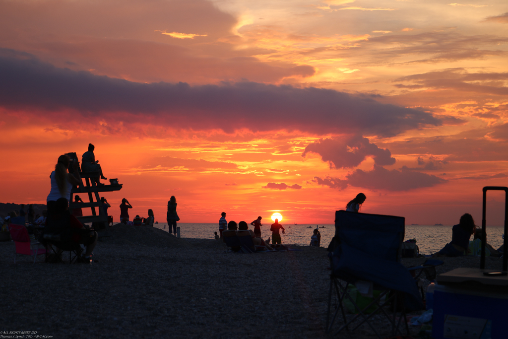 Sunset at Cedar Beach on a typical evening.  ~~  
