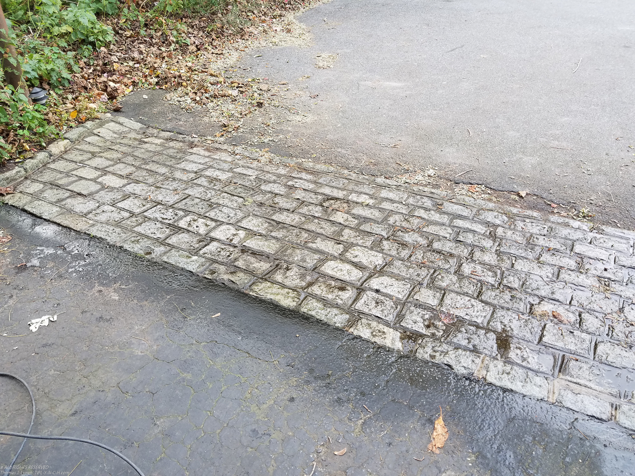 power wash driveway before  ~~  
