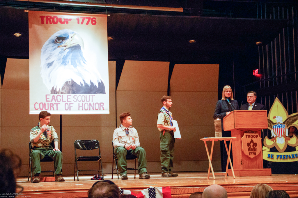 Troop 1776 Eagle Scout and Jane Bonner  ~~  Mt. Sinai Troop 1776 Eagle Court @ MS HS