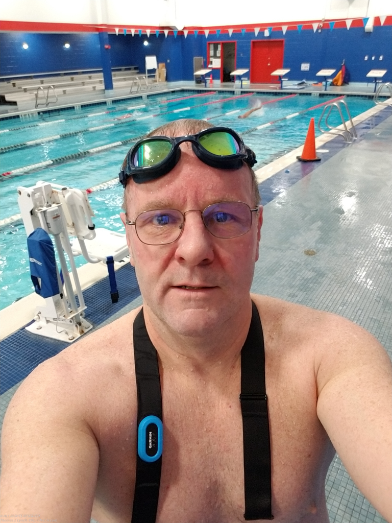 US Masters Swiming Practice one 5:30 AM in November.    ~~  3,000 yards.