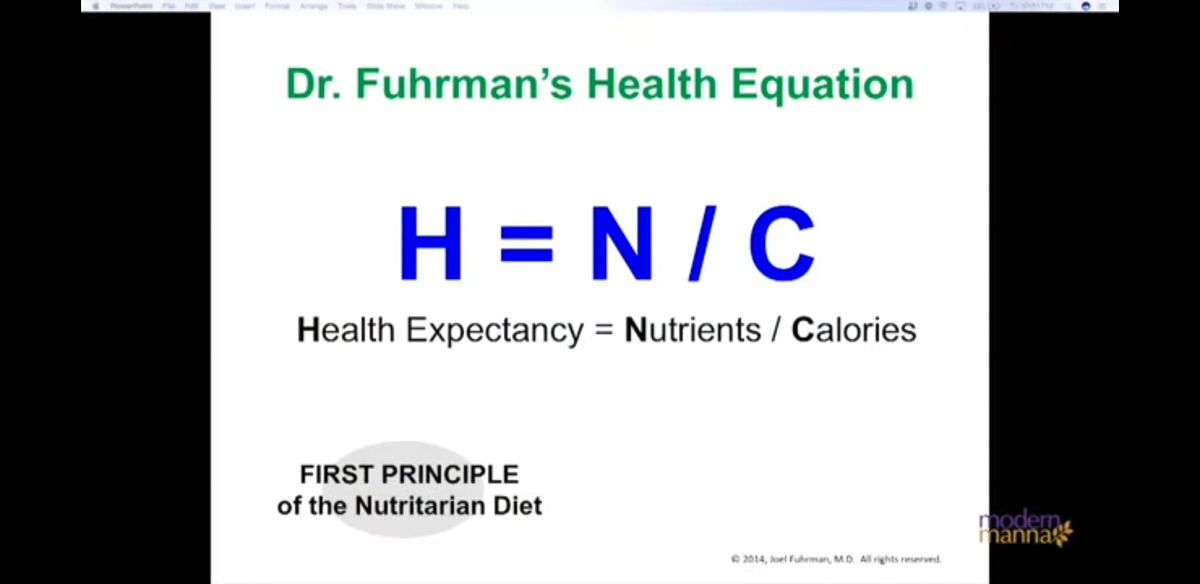 Fuhrman Nutritarian Preso  ~~  