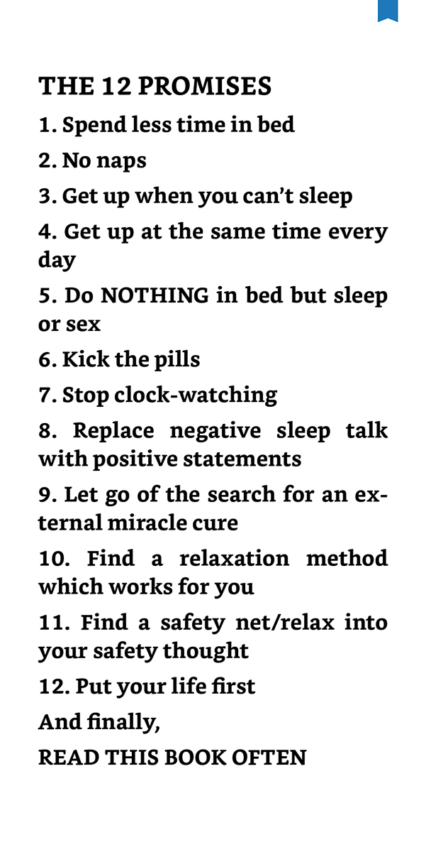12 Promises to Better Sleep  ~~  