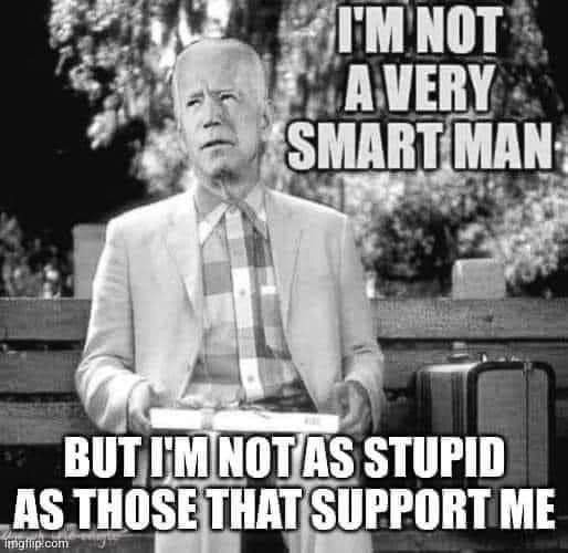 Biden not smart but not as dumb as his supporters  ~~  