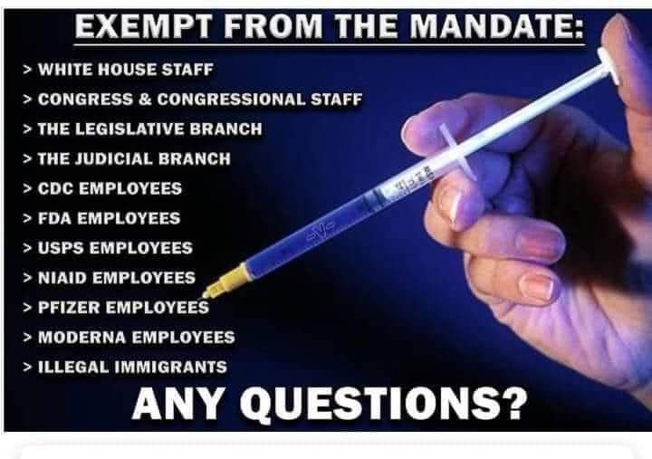Exempt from the Mandate  ~~  Discrimination