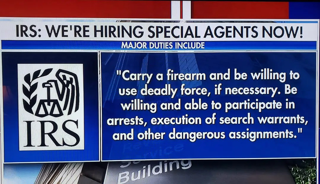 IRS is hiring special agents  ~~  