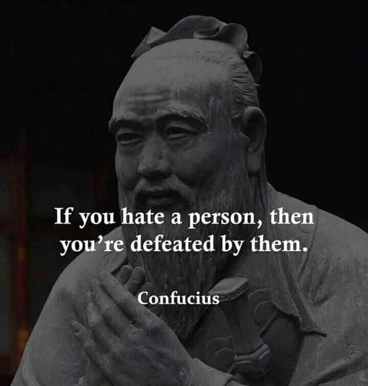 If you hate a person then you are defeated by them - Confucious.jpg  ~~  