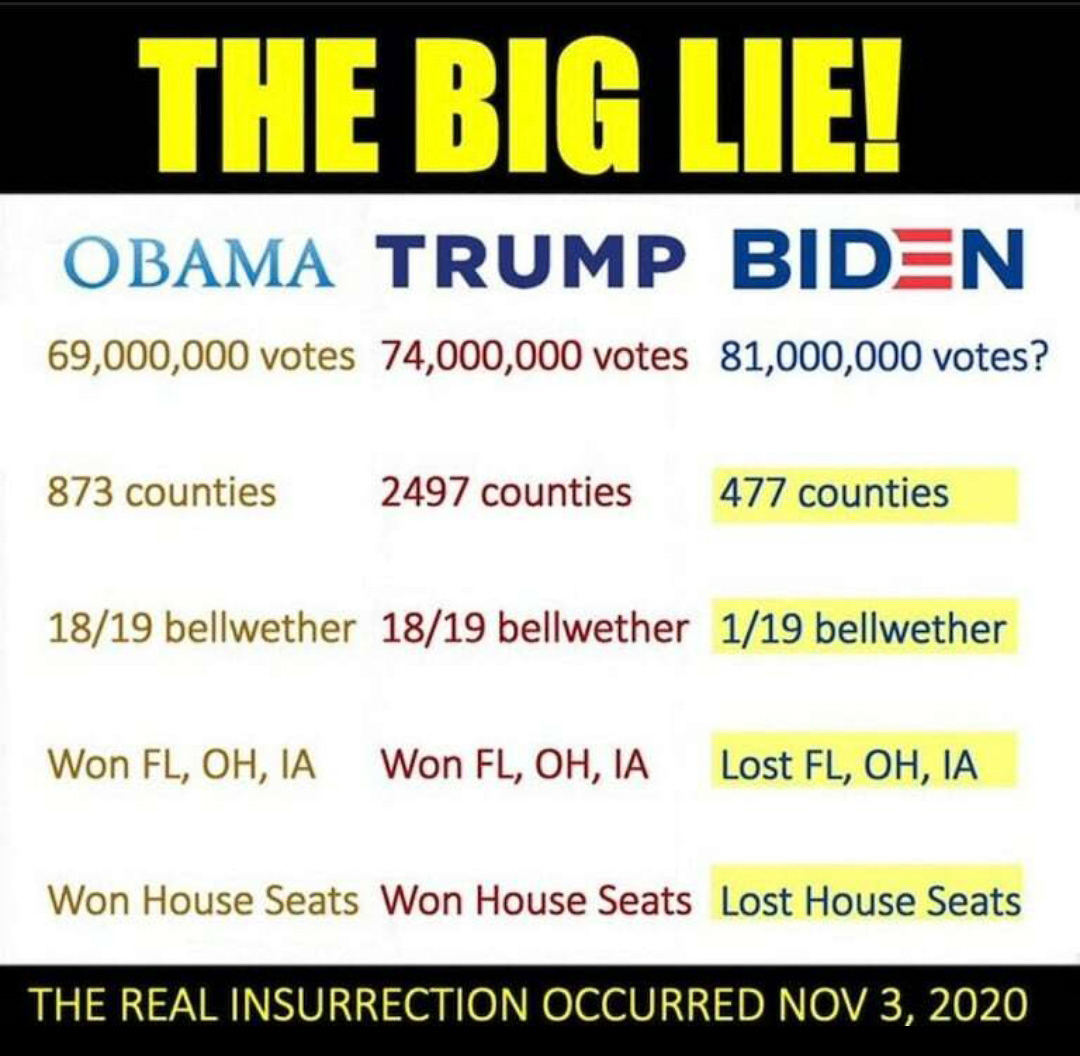 The Big Lie in 2020 Election  ~~  
