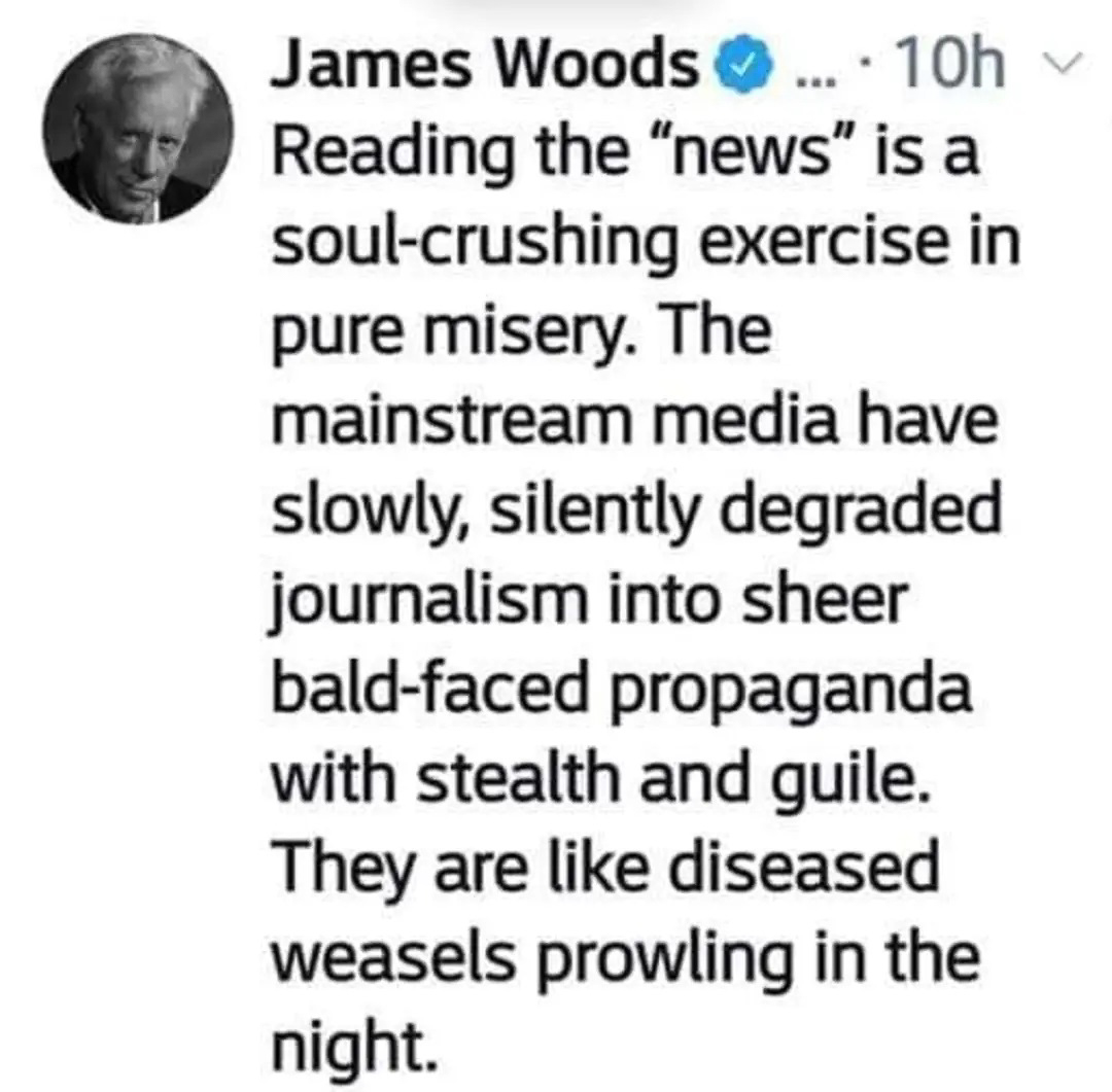 james Woods MSM is a weasel prowling in the night  ~~  