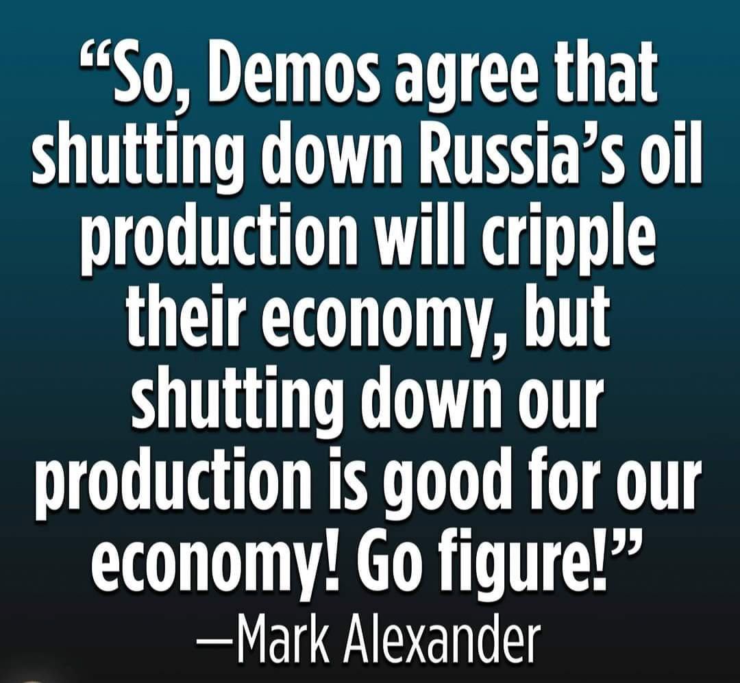 shutting down russian oil is cripling but ours is not  ~~  