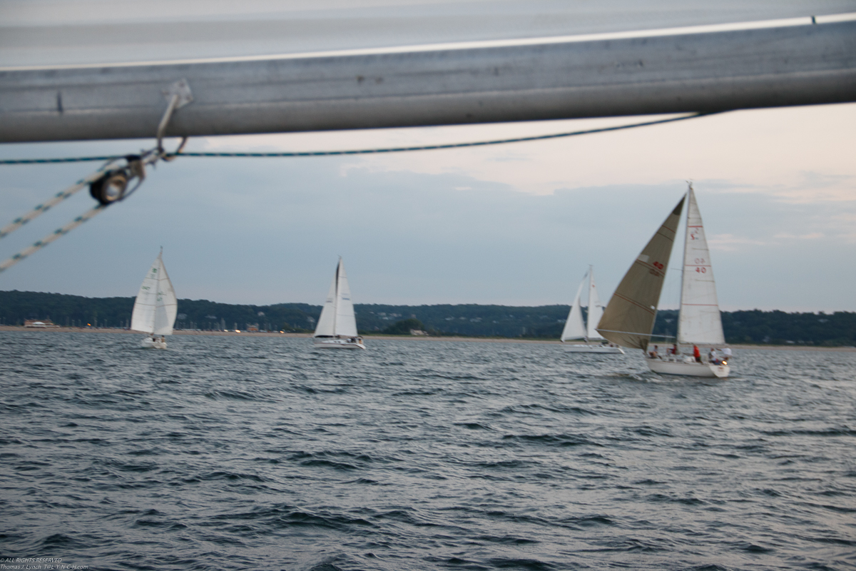 MSSA 2017 Racing Summer Series Race 8 of 8 - final race  ~~  10 plus knots at the start - very spirited.  Taken from s/v Akula non-spin Divison D